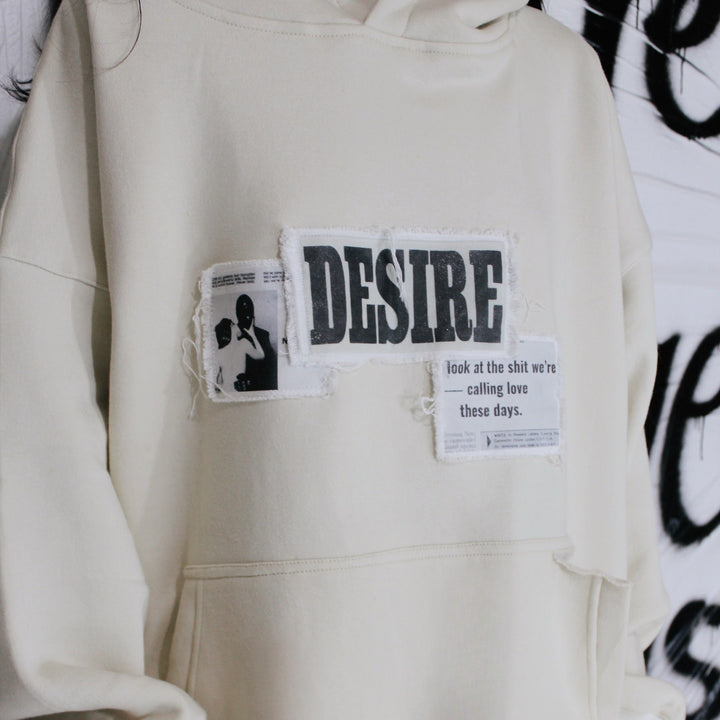 Damen Modischer Oversized Hoodie mit grafischem Print und Distressed-Details Drune
