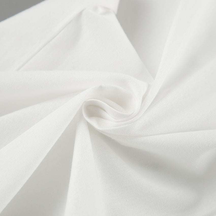 Damen Weit Geschnittene Leinenhose mit Elastischem Bund und Hohem Taillenbund Drune
