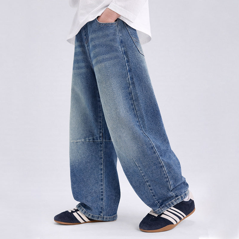 Unisex Overcut Jeans im modischen Baggy-Stil Drune