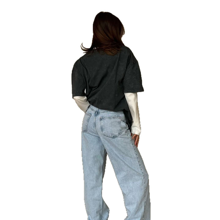 Damen bequemes Oversized T-Shirt mit lässigem Schnitt und einzigartigem Finish Drune