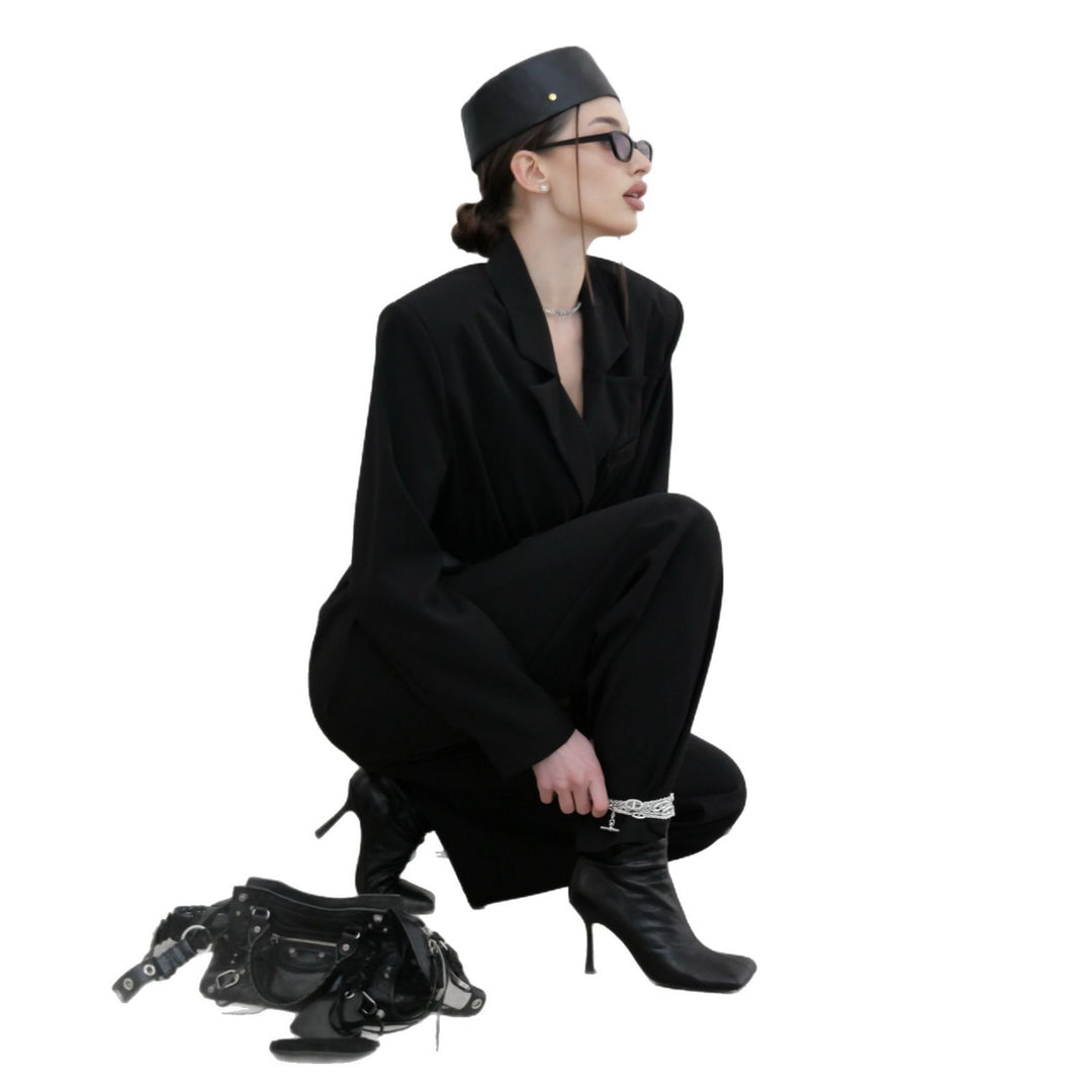 Damen Eleganter Jumpsuit mit figurbetontem Schnitt und modischen Details Drune