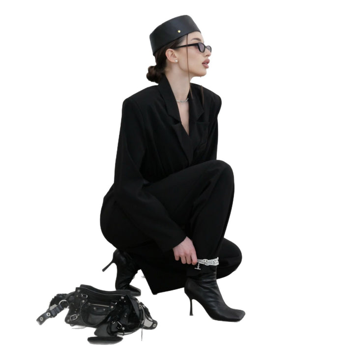 Damen Eleganter Jumpsuit mit figurbetontem Schnitt und modischen Details Drune
