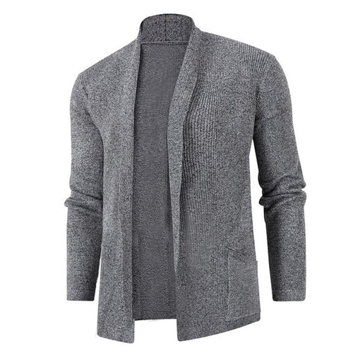 Herren modische Strickjacke mit offenem Schnitt und praktischen Taschen Drune