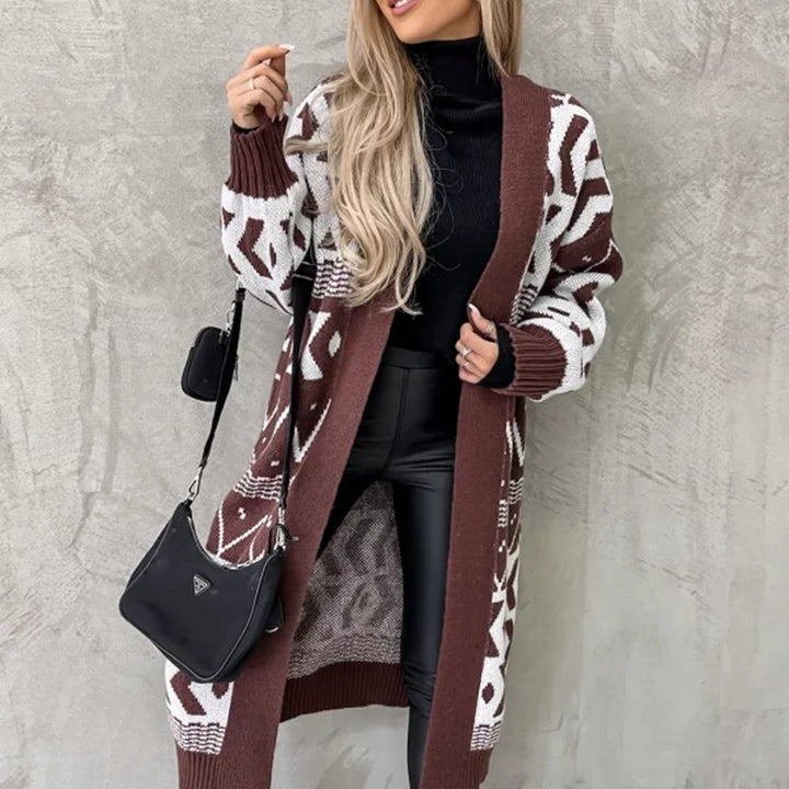 Damen Strickcardigan mit modernen Mustern und eleganter Bauweise Drune