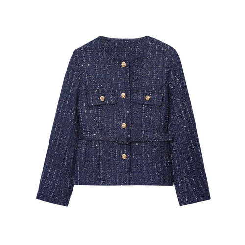 Damen trendige tweed Jacke Drune