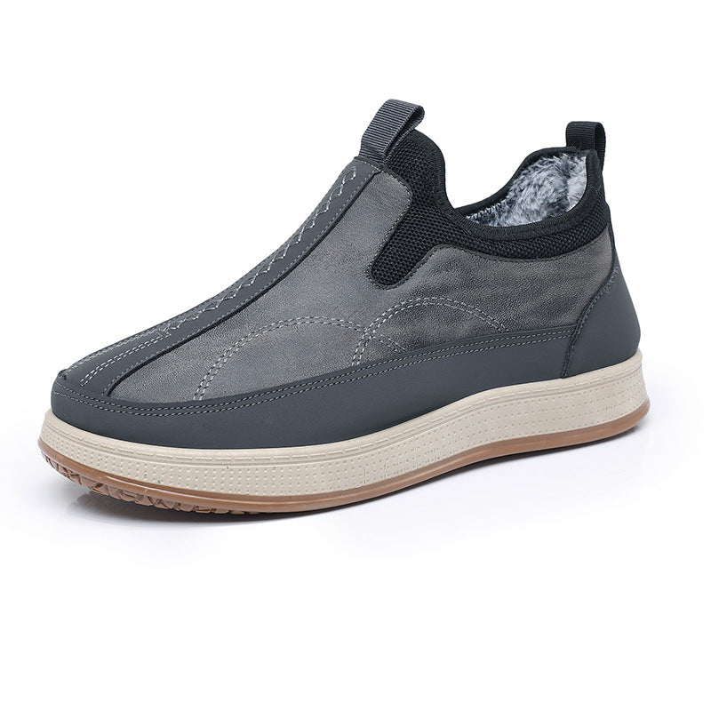 Damen Bequeme Winter-Slipper aus Lederimitat mit warmem Innenfutter Drune