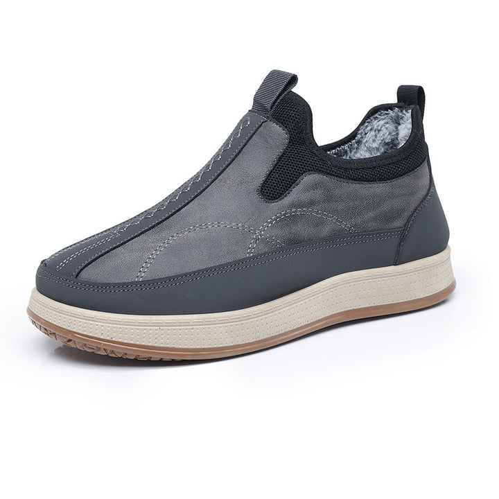 Damen Bequeme Winter-Slipper aus Lederimitat mit warmem Innenfutter Drune