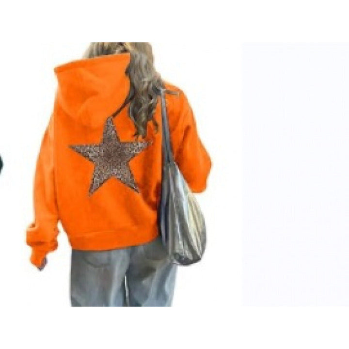 Damen Kapuzenpullover mit glitzerndem Sternmotiv Drune