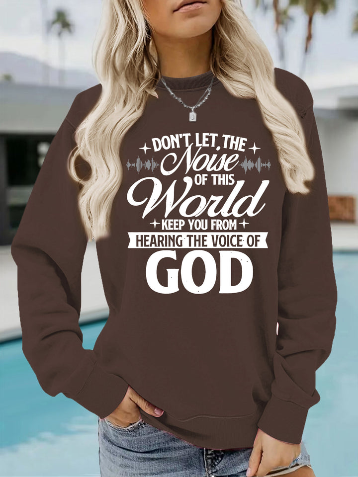 Damen Sweatshirt mit inspirierendem Aufdruck und bequemer Passform Drune