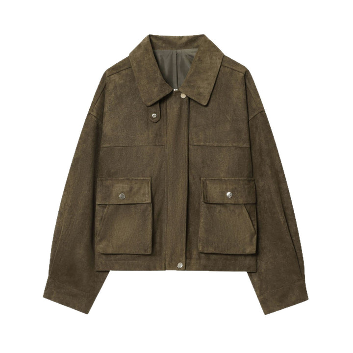 Damen modische Utility-Jacke mit praktischen Taschen Drune
