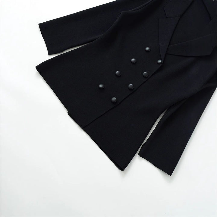Damen elegante Blazerjacke im modernen Design mit doppelter Knopfleiste Drune