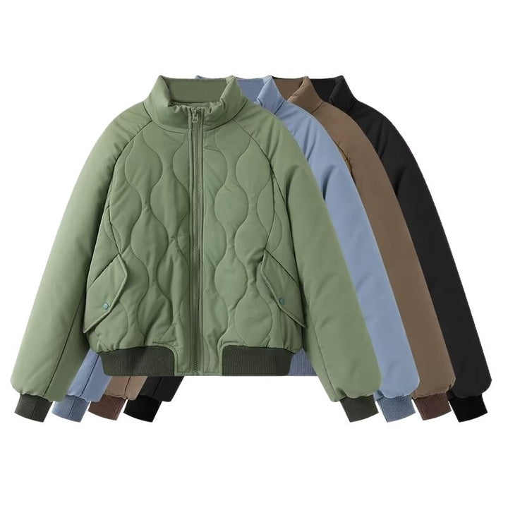 Damen Steppjacke im sportlichen Design mit hohem Kragen und elastischen Bündchen Drune