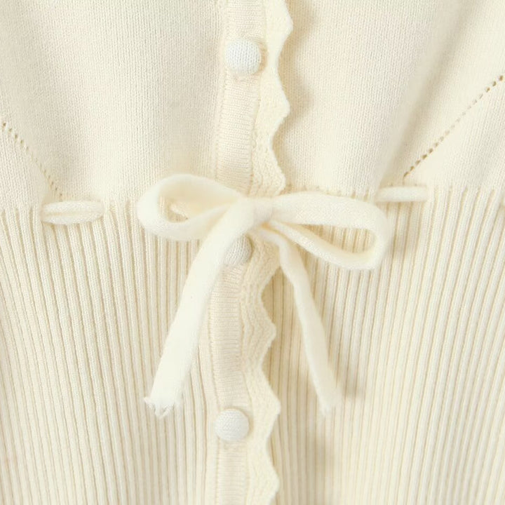 Damen eigensinnig geschnittene Strickjacke mit Rüschendetails Drune
