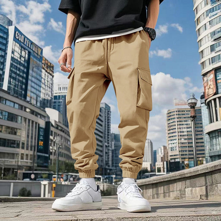 Herren Cargo-Hose mit praktischen Seitentaschen und elastischem Bund Drune