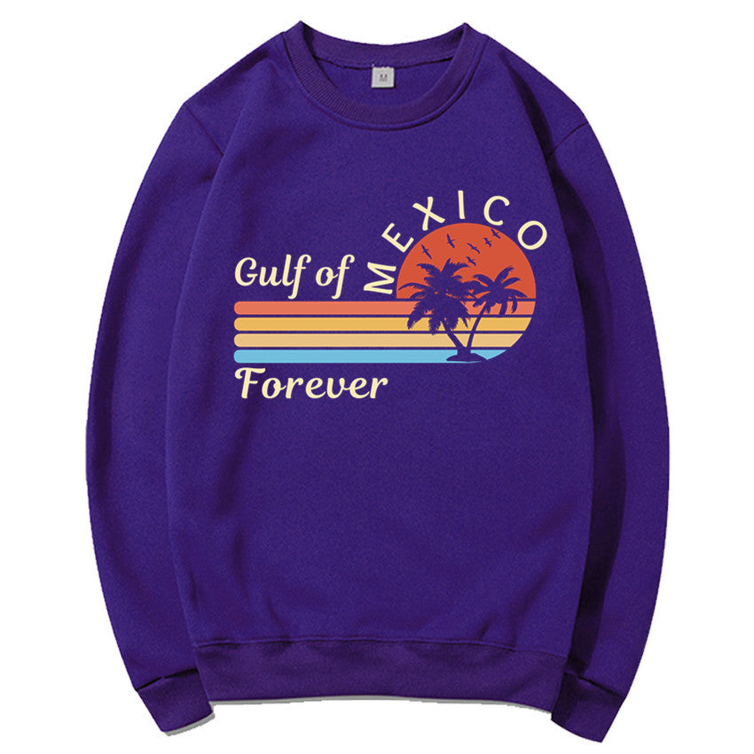 Damen Sweatshirt mit tropischem Grafikdesign und modernem Aufdruck Drune