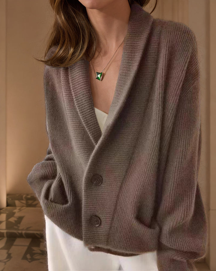 Damen Strickjacke mit eleganten Knopfdetails und lässigem Schnitt Drune