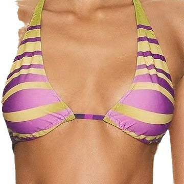 Damen Triangel-Bikini mit auffälligem Wellenmuster Drune