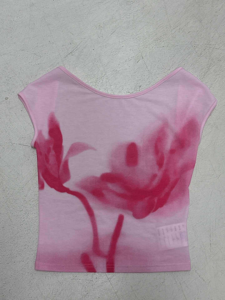 Damen Crop-Top mit floralem Design Drune