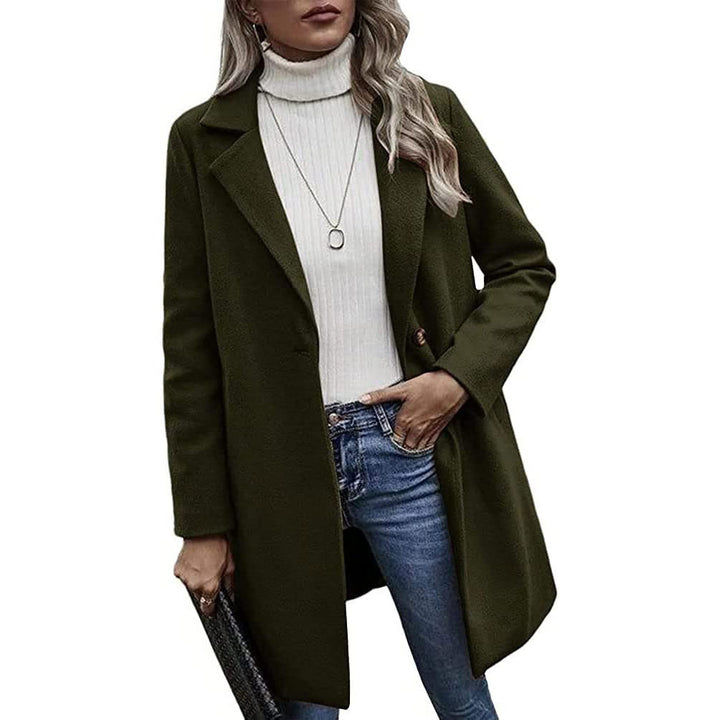 Damen modischer Wollmantel mit elegantem Revers Drune