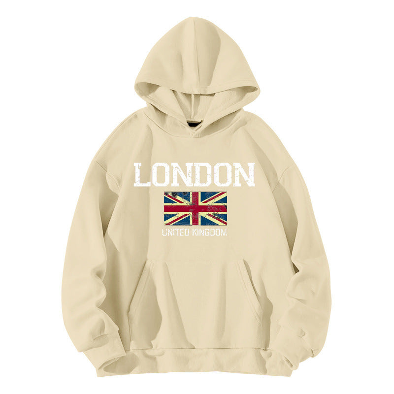 Damen Kapuzenpullover im urbanen London-Style mit Kängurutasche und gemütlichem Schnitt Drune
