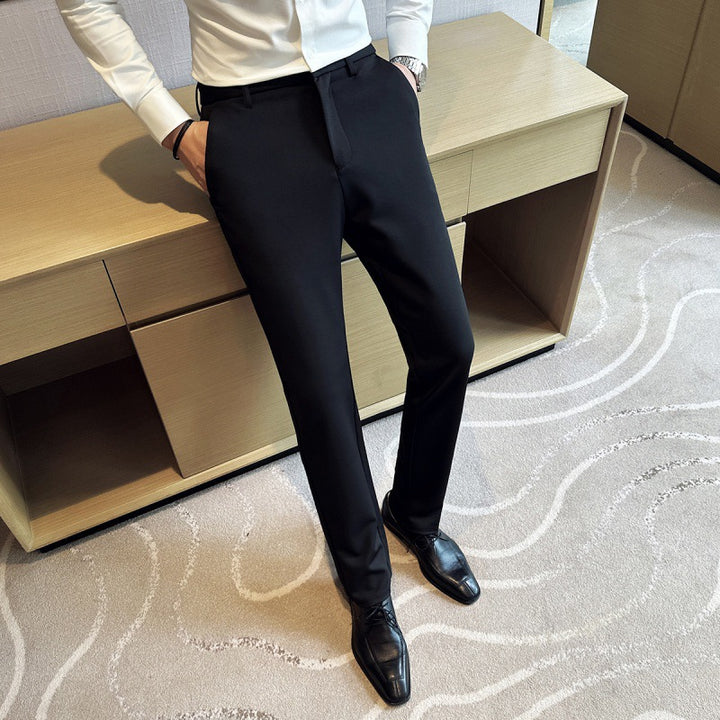 Herren elegante Anzughose aus leichtemStretchmaterial mit seitlichen Taschen Drune