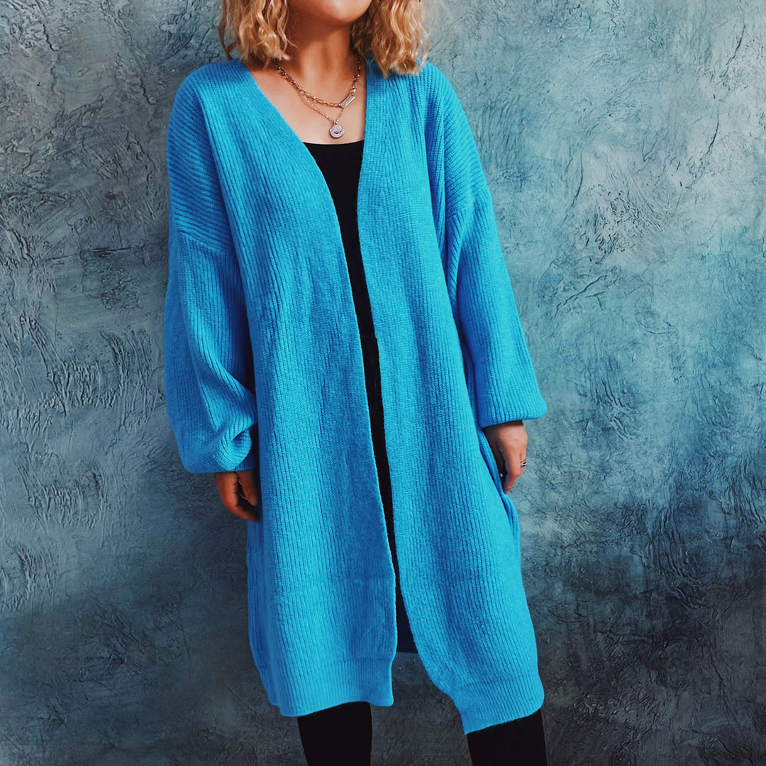 Damen Oversized Strickjacke mit tiefem V-Ausschnitt und lässigem Schnitt Drune