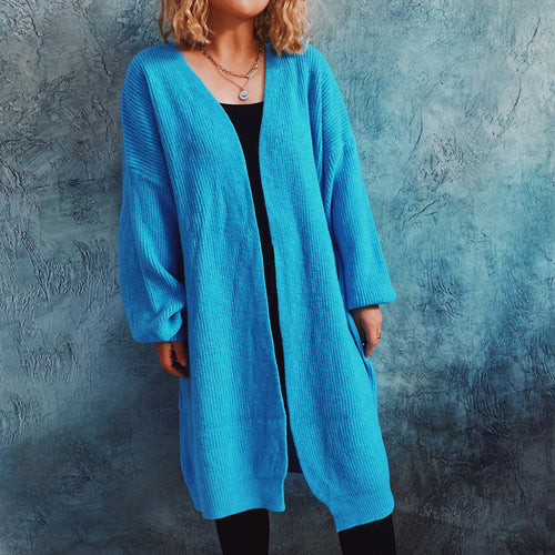 Damen Oversized Strickjacke mit tiefem V-Ausschnitt und lässigem Schnitt Drune