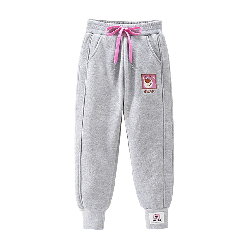 Damen bequeme Sweatpants mit aufgesticktem Motiv und elastischem Bund Drune