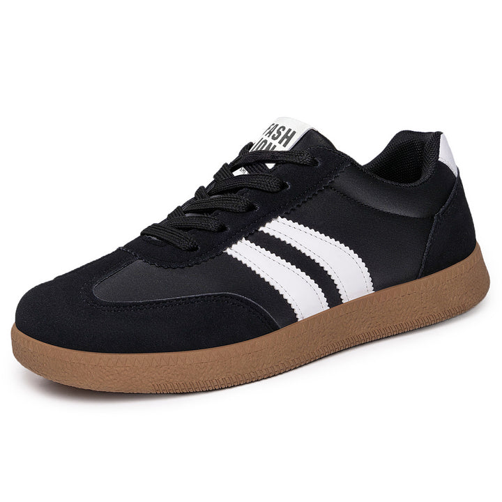 Herren nan retro Sneaker mit Velours- und Textilobermaterial, klassischer Drei-Streifen-Optik und profilierter Gumminsohle Drune