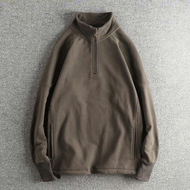 Herren Fleecejacke mit halbem Reißverschluss und seitlichen Eingrifftaschen Drune