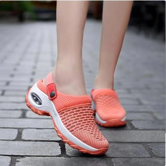 Damen  atmungsaktive Mesh-Clogs mit luftgepolsterter Dämpfungssohle und verstellbarem Fersenriemen Drune