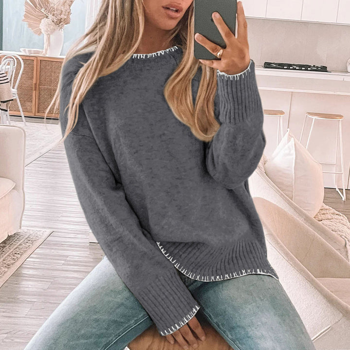 Damen Übergrößen Strickpullover Drune