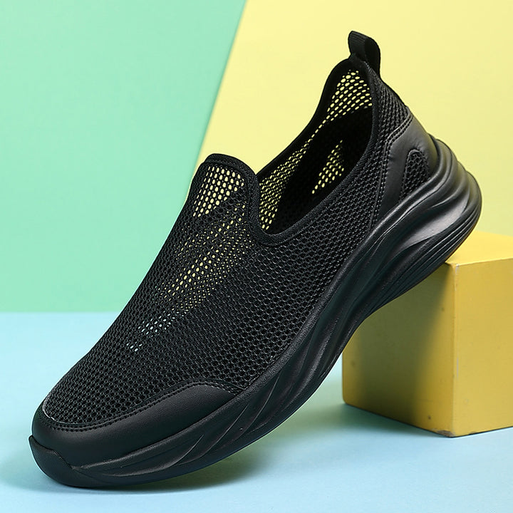 Herren nan atmungsaktiver Netz-Sportschuh mit Schlupfform und stoßdämpfender Laufsohle Drune