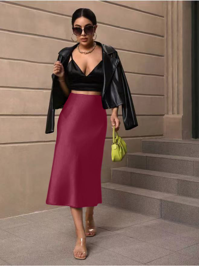 Damen Midi-Rock mit fließender Silhouette Drune