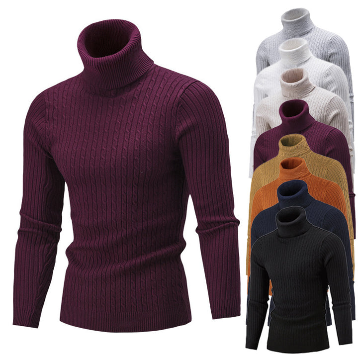Herren Rollkragenpullover im klassischen Rippmuster Drune