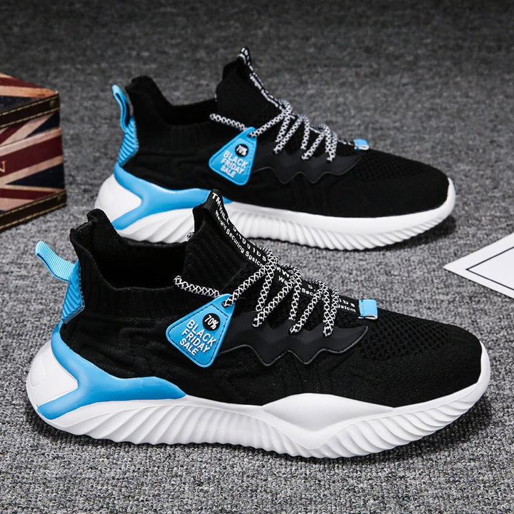 Damen sportliche Obermaterial-Stretch Sneakers mit rutschfester Sohle und hohem Komfort Drune