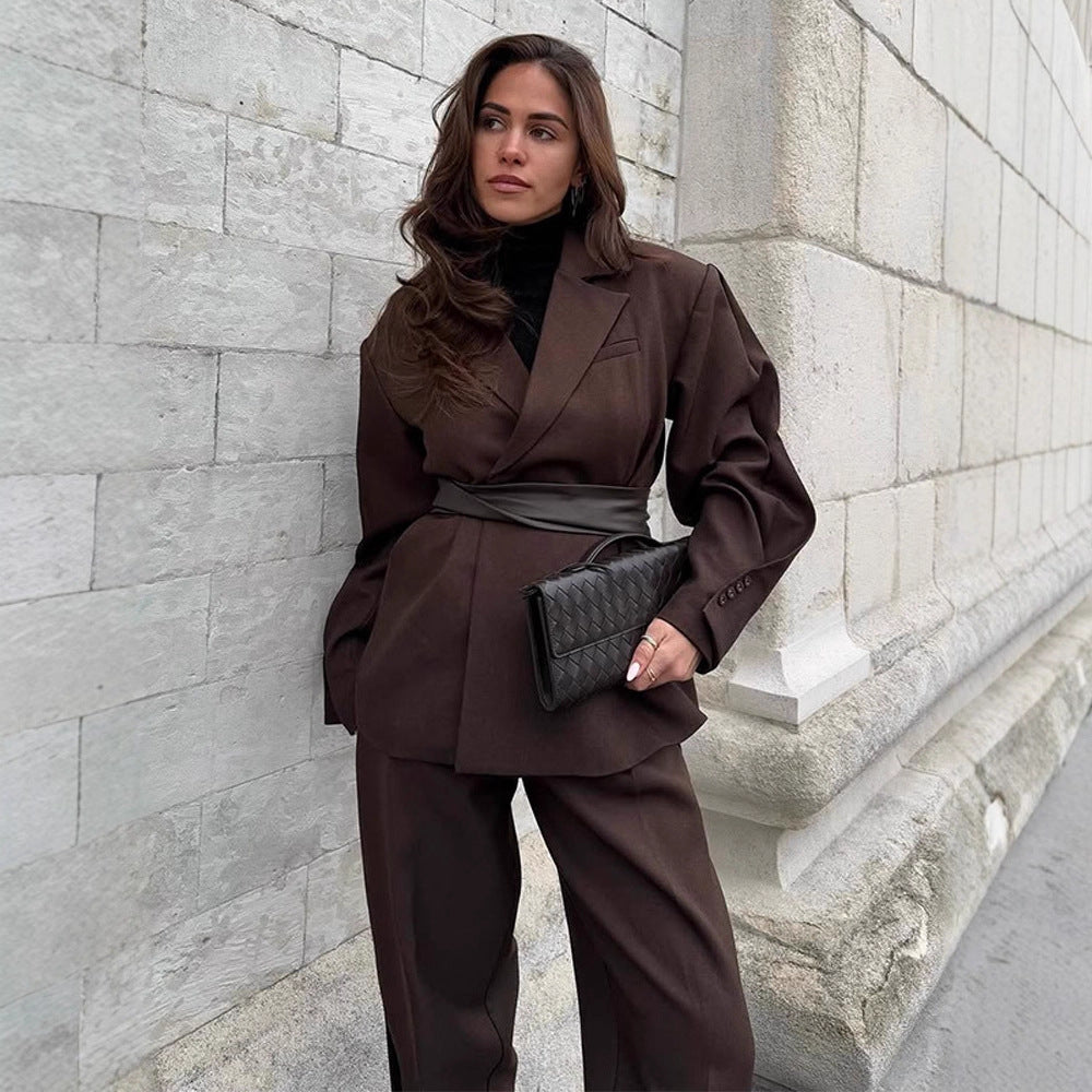 Damen elegantes Blazer Outfit Drune