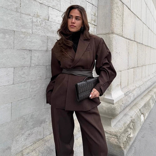 Damen elegantes Blazer Outfit Drune