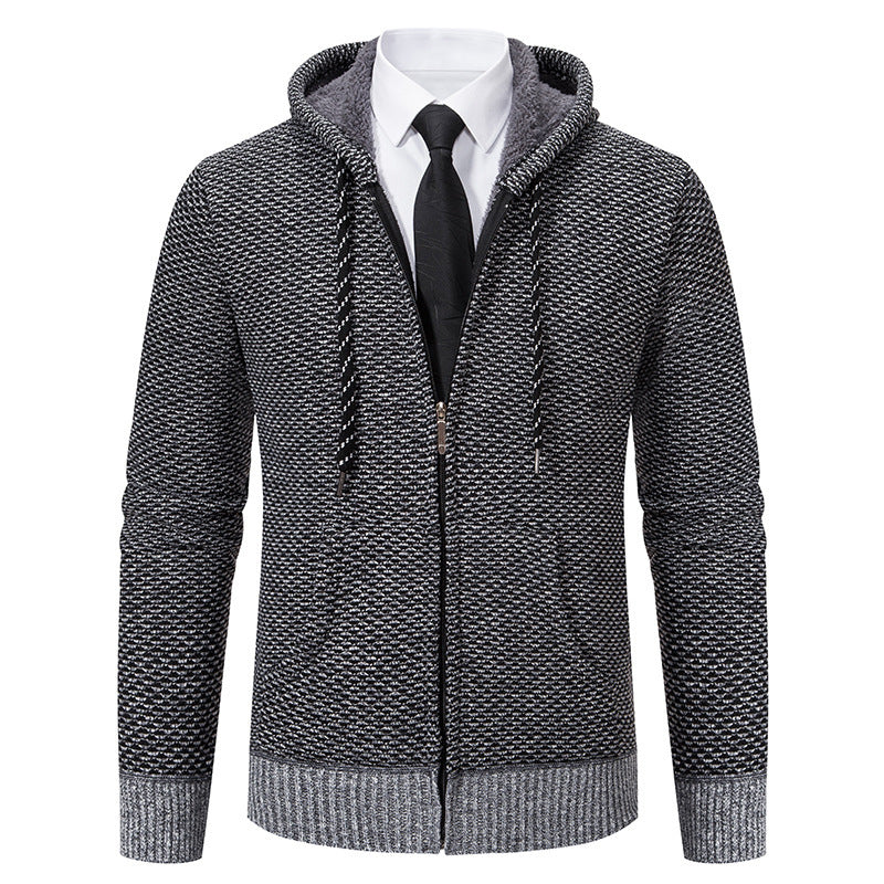 Herren stylische Kapuzenjacke mit weichem Innenfutter und eleganten Akzenten Drune