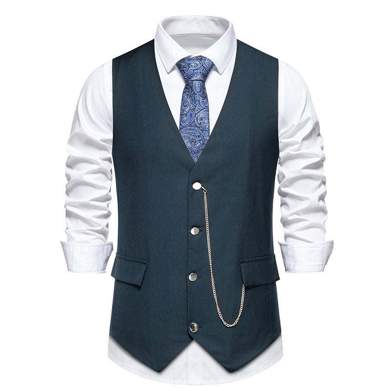 Herren elegante Weste mit feinen Details und modernen Akzenten Drune