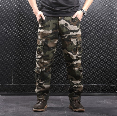 Herren Cargo-Hose mit multifunktionalen Taschen und modischem Camouflage-Design Drune