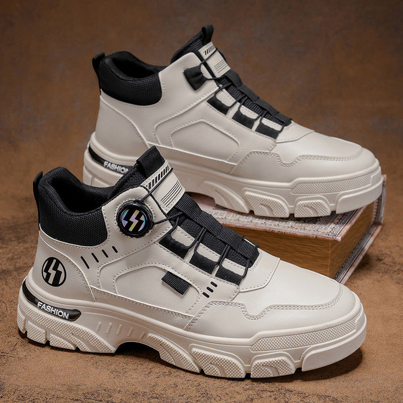 Damen Sportliche High-Top Sneakers mit elastischem Schnellverschluss und rutschfester Sohle Drune