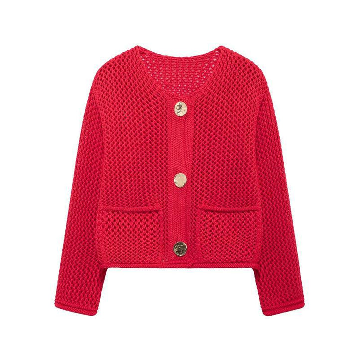 Damen Strickjacke mit luftiger Maschenstruktur und praktischen Taschen Drune