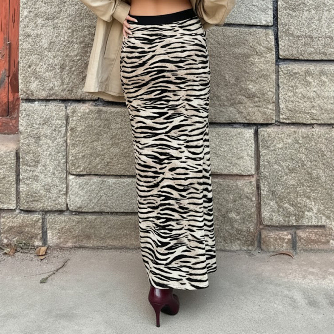 Damen Asymmetrischer Rock mit Rüschendetails und floralem Design Drune