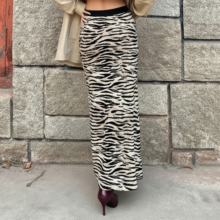 Damen Asymmetrischer Rock mit Rüschendetails und floralem Design Drune