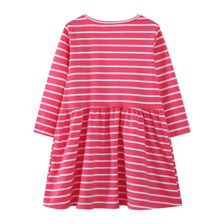 Mädchen Langarmkleid mit verspieltem Einhorn-Design Drune