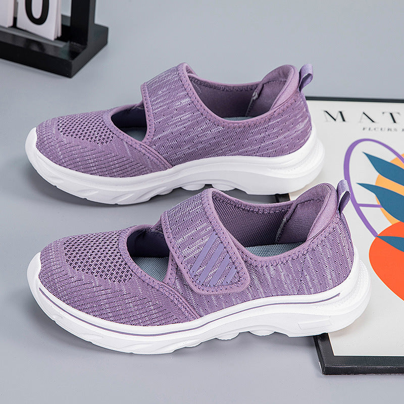 Damen Leichte Komfort-Sneaker mit Klettverschluss Drune