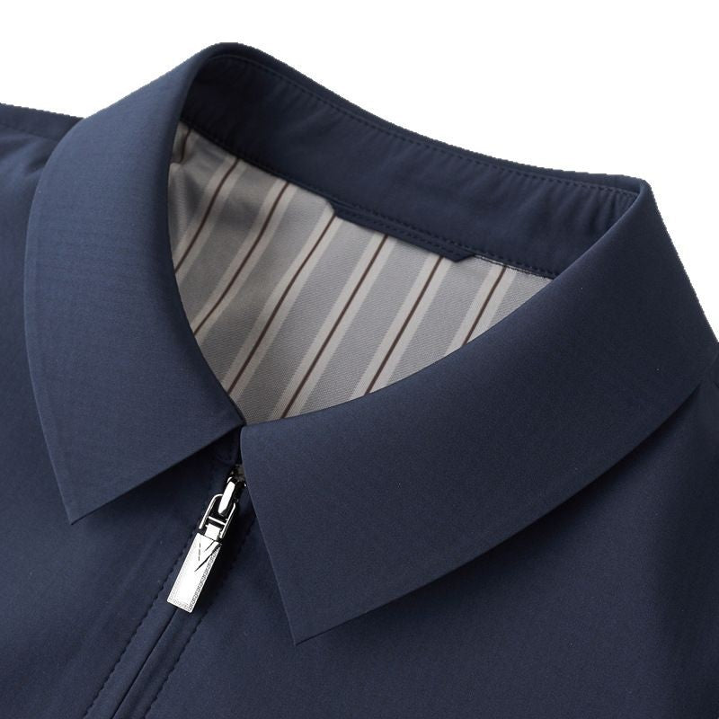Herren leichte Übergangsjacke mit innovativem Stehkragen und atmungsaktiven Eigenschaften Drune