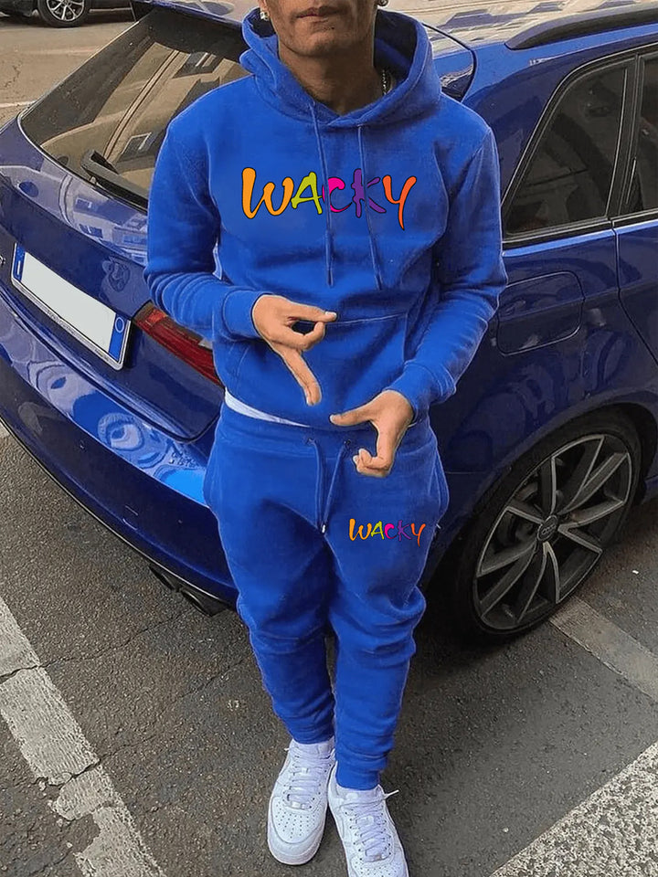 Damen Freizeit Hoodie- und Jogginghose-Set mit auffälligem Logo-Design Drune
