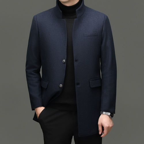 Herren modischer Wolle-Mix Mantel Drune